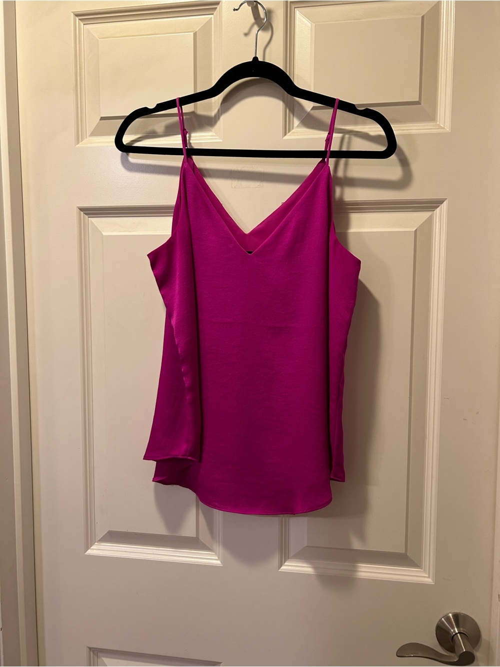 Express Fuchsia Spaghetti Strap V-Neck Camisole